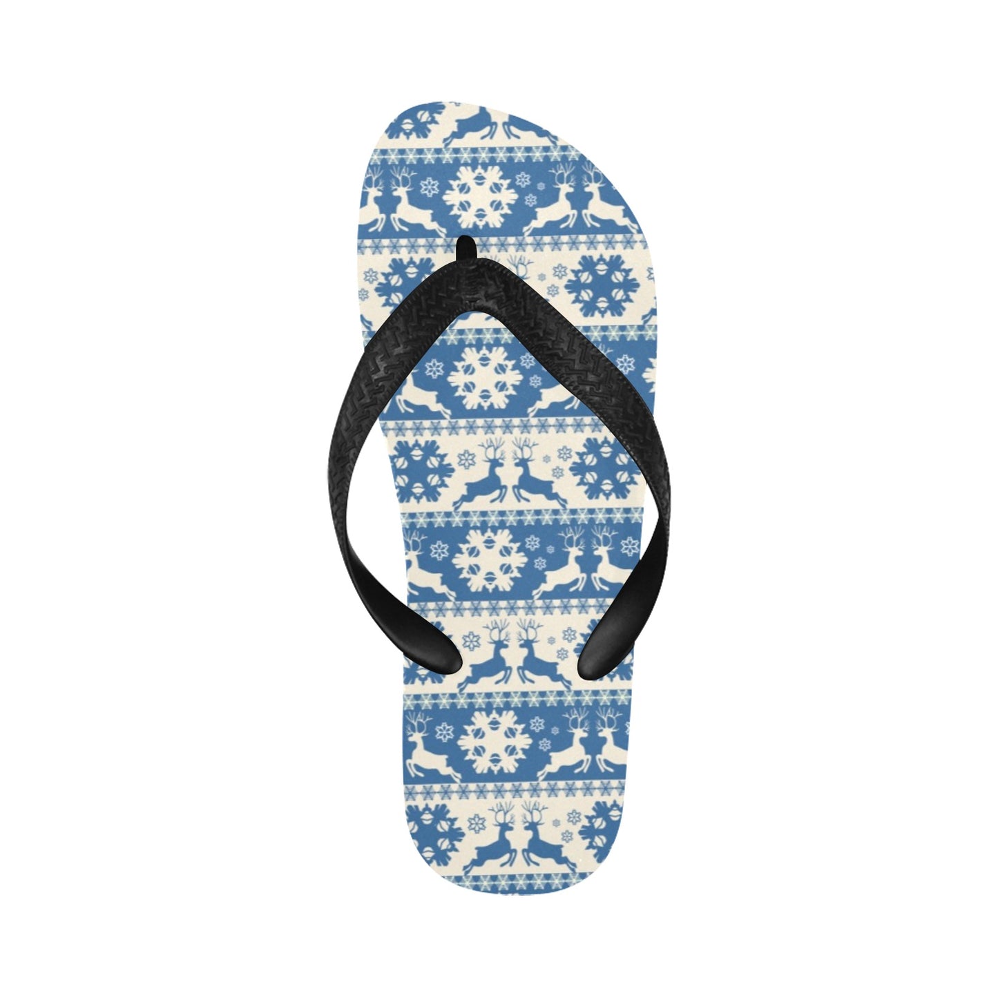 Reindeer Print Design LKS401 Flip Flops