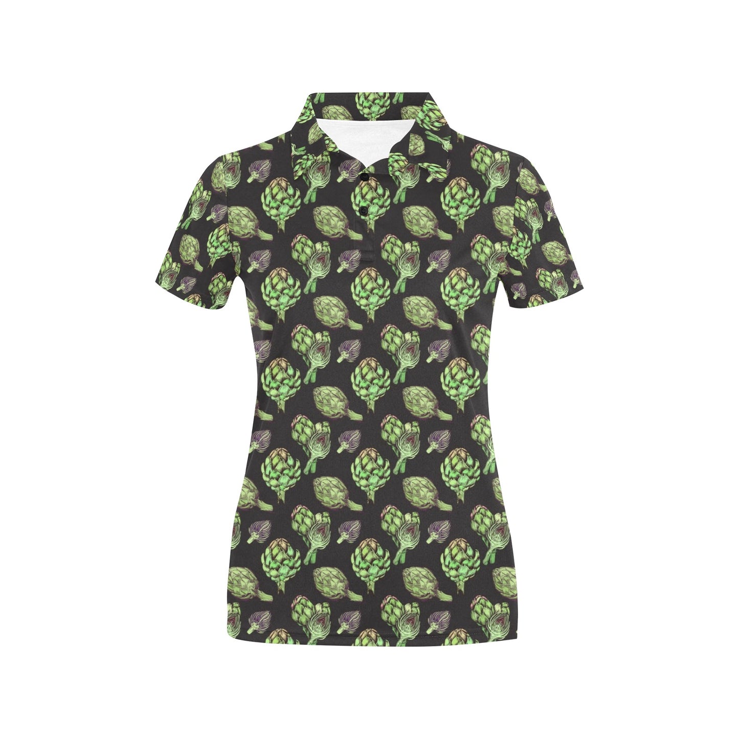 Artichoke Pattern Print Design 02 Women's Polo Shirt