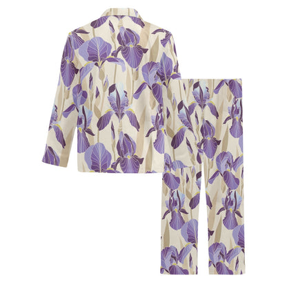 Iris Pattern Print Design IR02 Men's Long Pajama Set