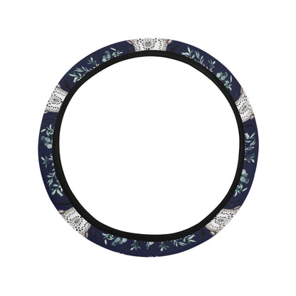 Buffalo Head Print Design LKS402 Steering Wheel Cover with Elastic Edge
