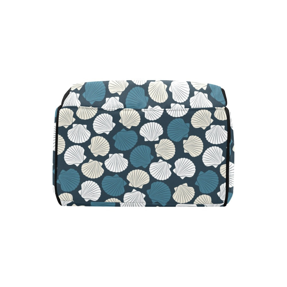 Seashell Print Design LKS3013 Diaper Bag Backpack