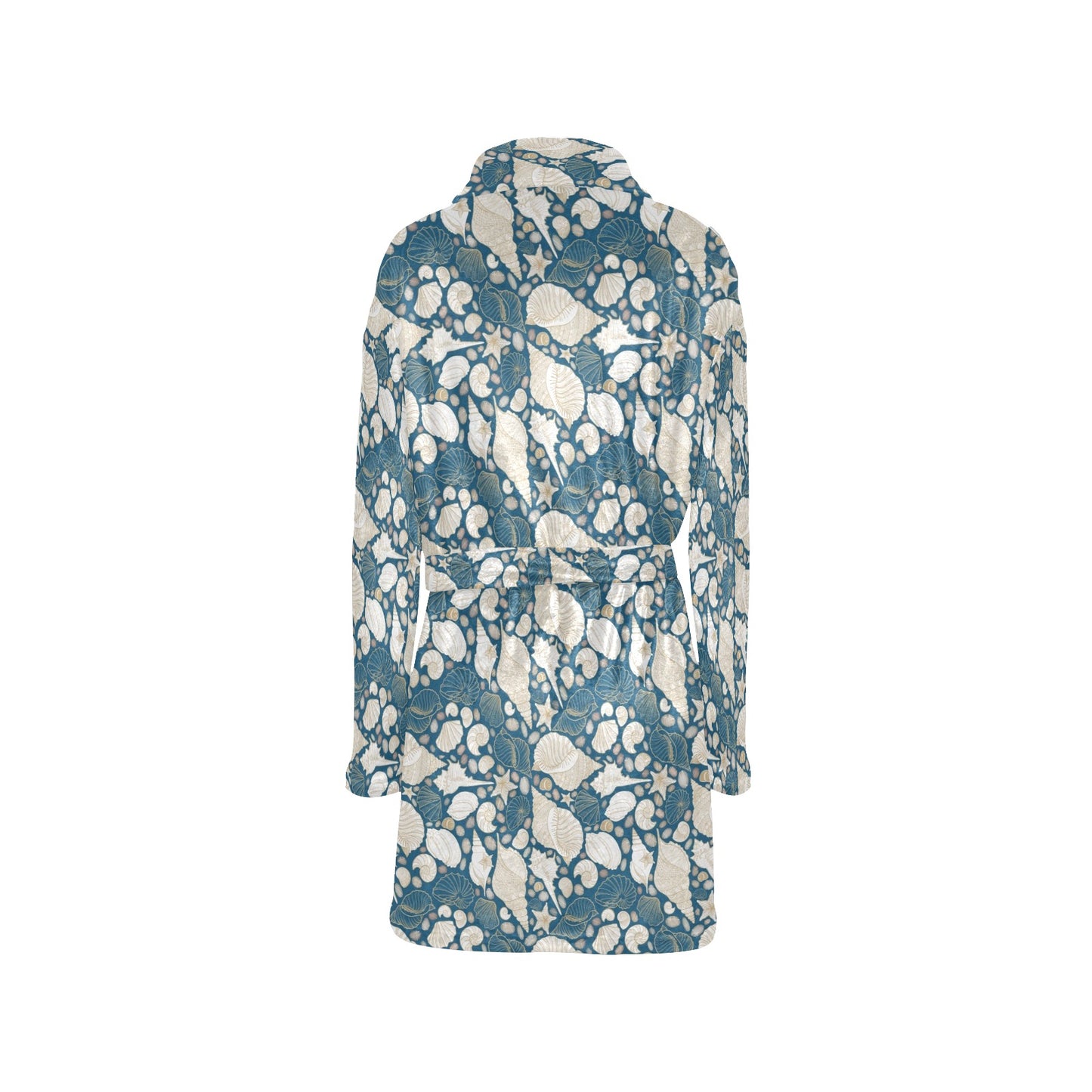 Seashell Print Design LKS308 Women's Fleece Robe