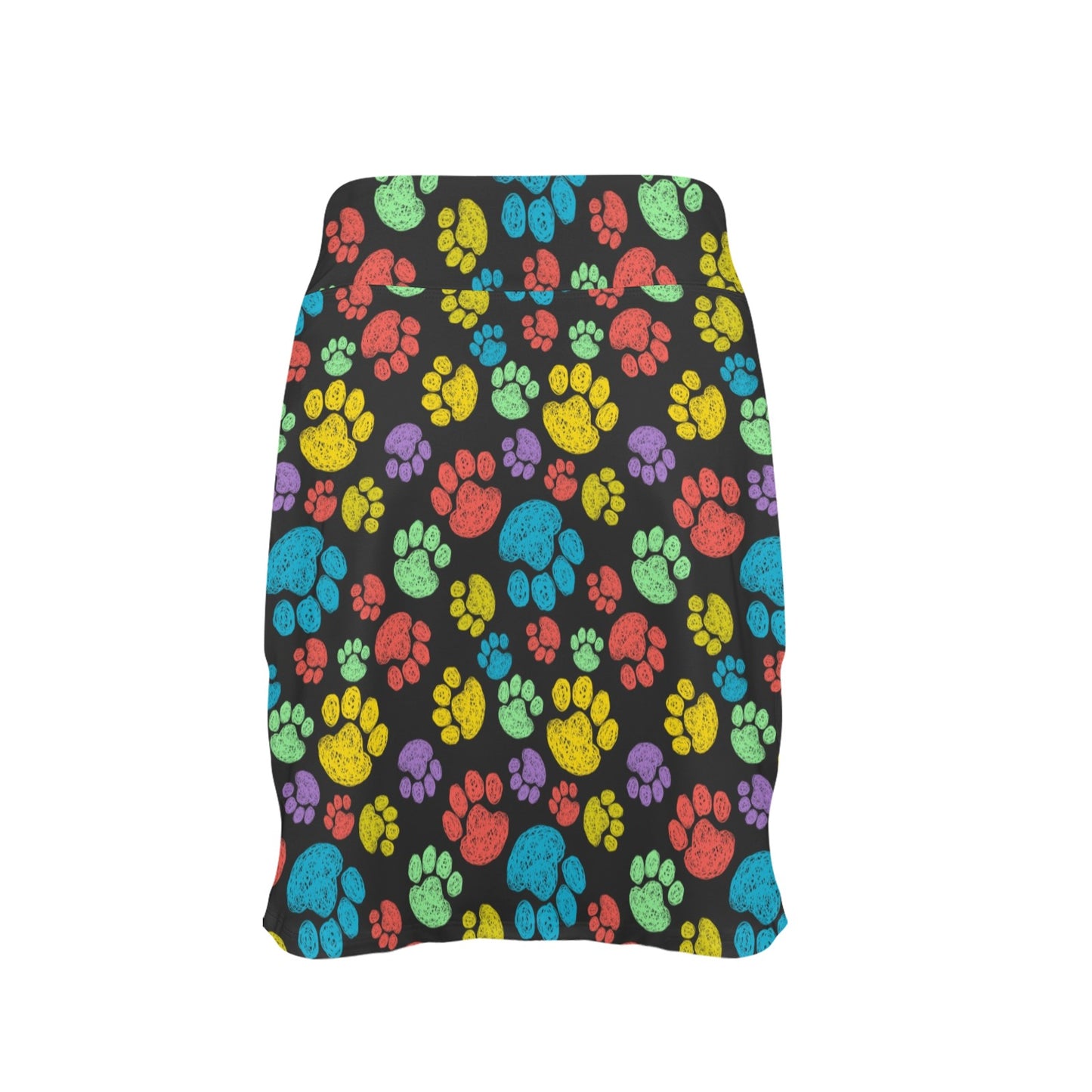 Paw Colorful Print 17" Golf & Pickleball Skort with Pockets