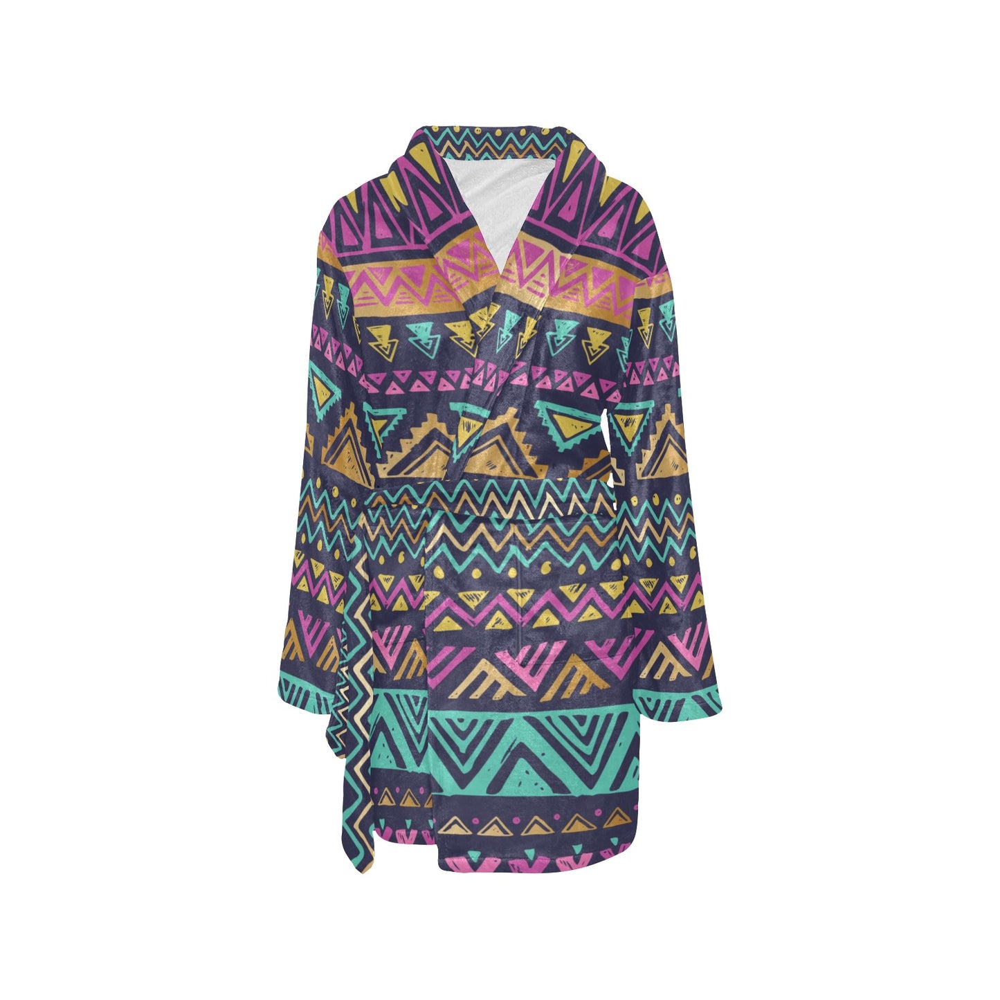 Multicolor Tribal aztec Women's Fleece Robe