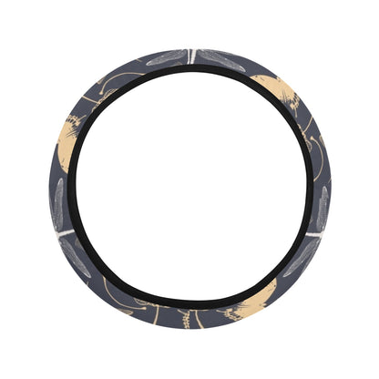 Dragonfly Print Design LKS404 Steering Wheel Cover with Elastic Edge