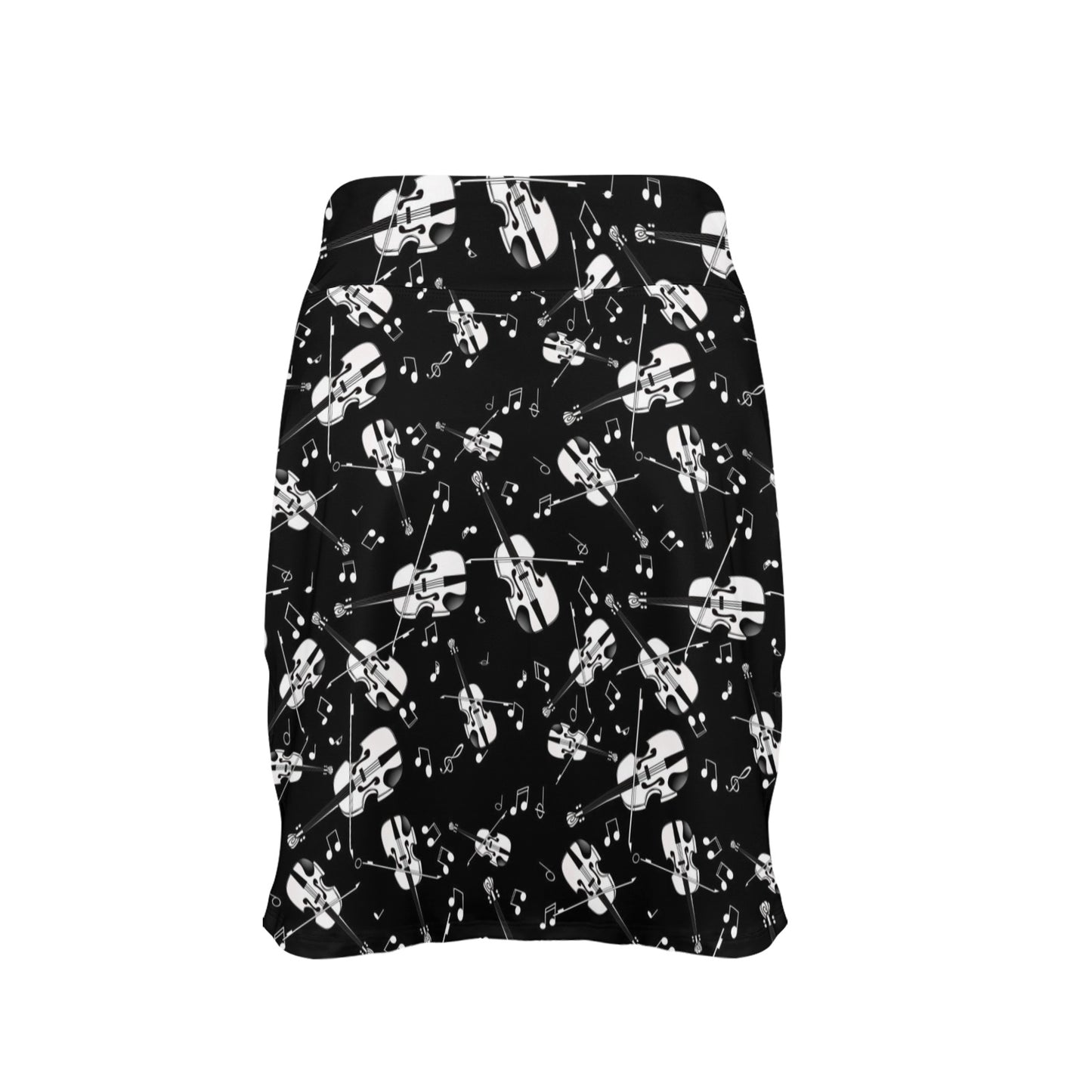 Violin Print Design LKS404 17" Golf & Pickleball Skort with Pockets