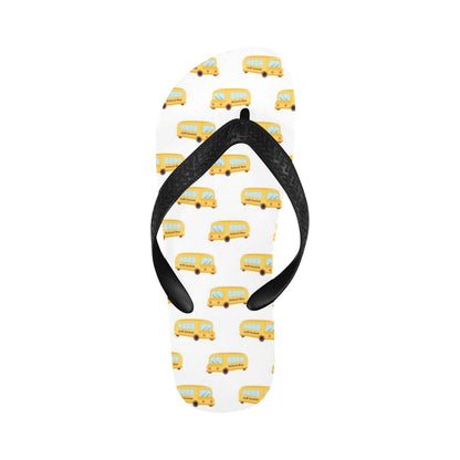 School Bus Print Design LKS306 Flip Flops