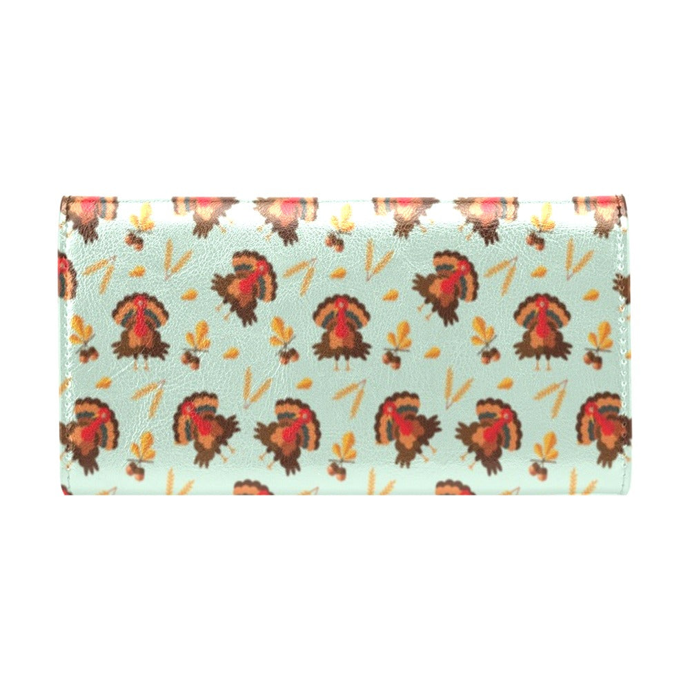 Thanksgiving Print Design LKS309 Women's Trifold Wallet