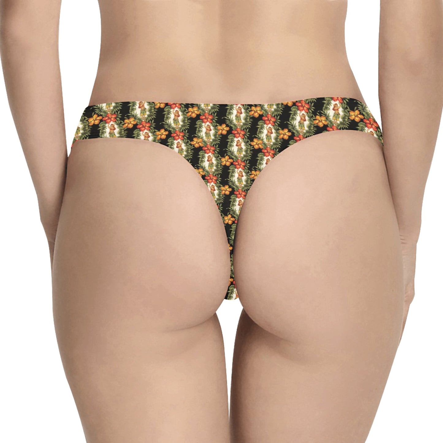 Hawaiian Flower Hula Hibiscus Print Women's Thongs