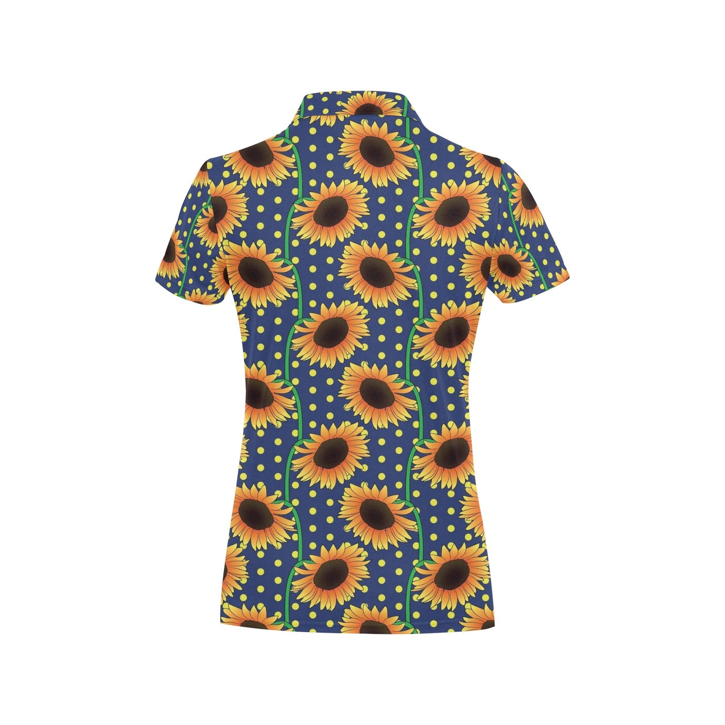 Sunflower Pattern Print Design SF03 Women's Polo Shirt