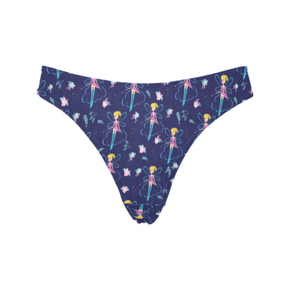 Fairy Cartoon Style Print Pattern Women's Thongs