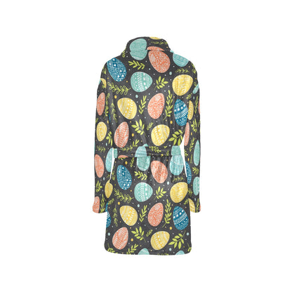 Easter Eggs Pattern Print Design RB01 Women's Fleece Robe