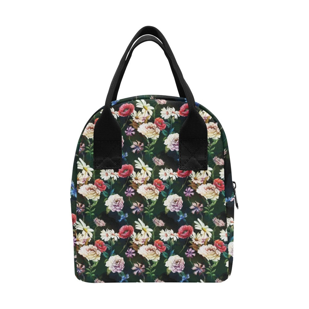 Summer Floral Print Design LKS303 Insulated Lunch Bag