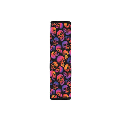 Skull Multicolor Print Design LKS3011 Car Seat Belt Cover