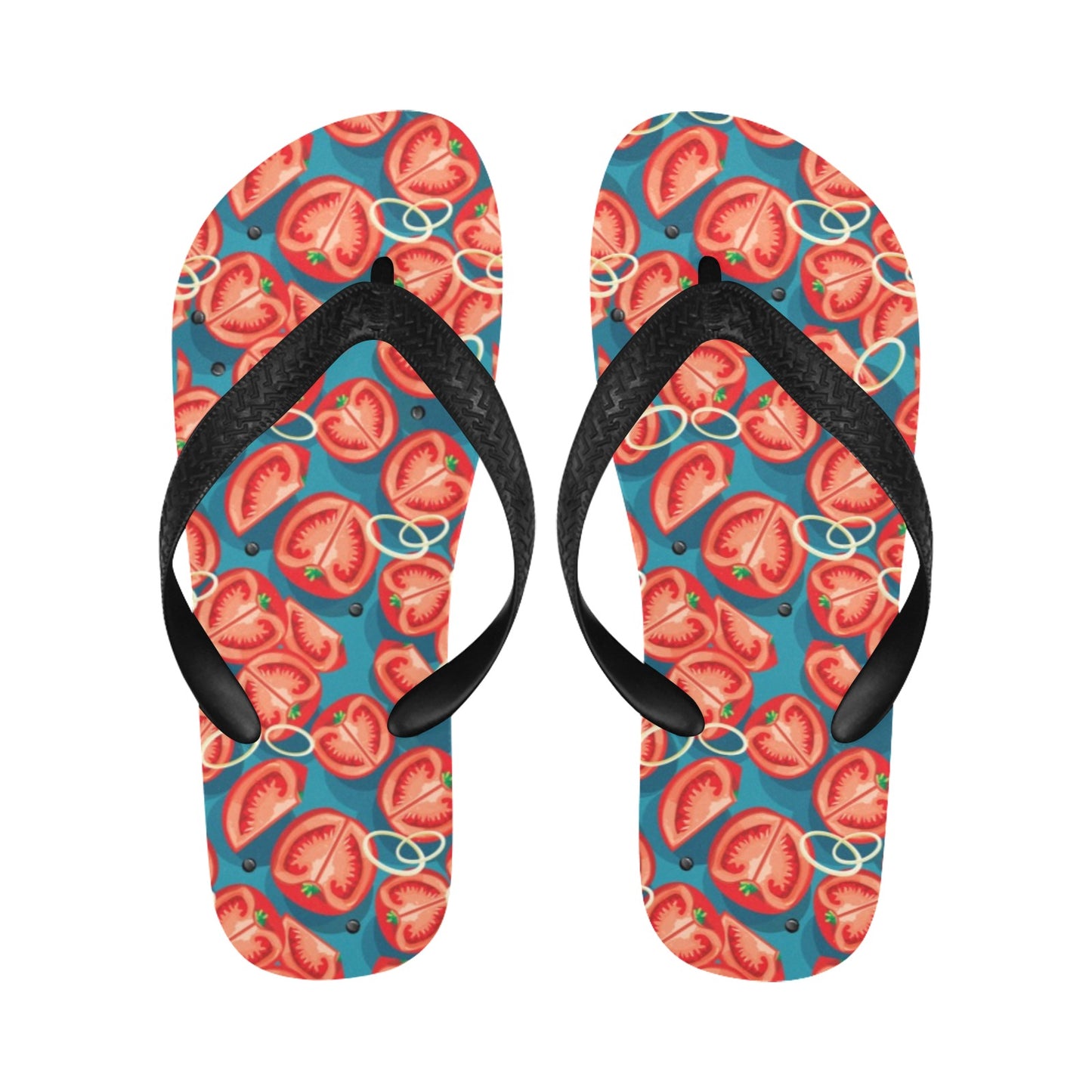 Tomato Print Design LKS301 Flip Flops