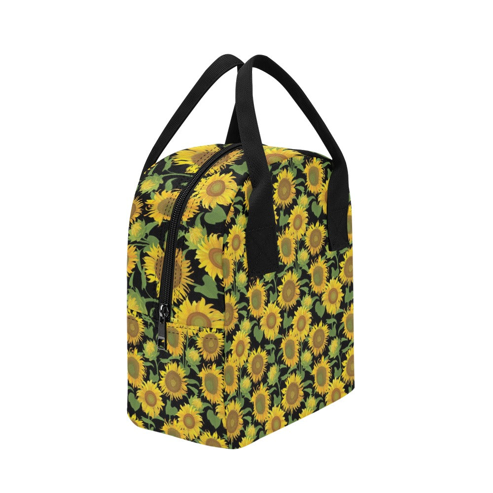 Sunflower Print Design LKS302 Insulated Lunch Bag