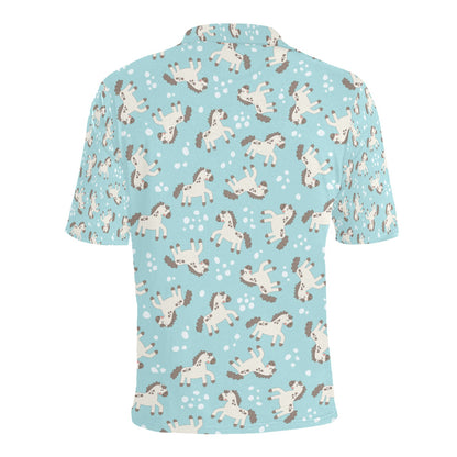Horse Cute Print Design LKS306 Men Polo Shirt