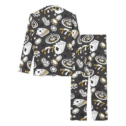 Casino Pattern Print Design 05 Women's Long Pajama Set