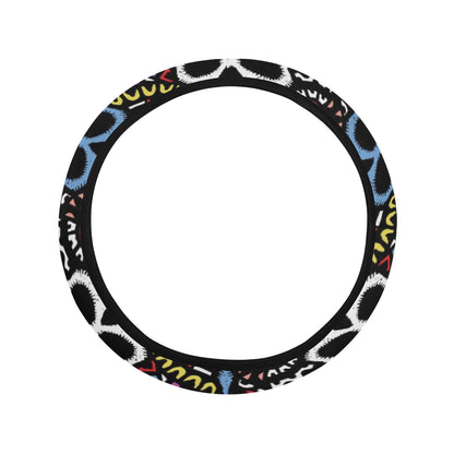 Skull Print Design LKS305 Steering Wheel Cover with Elastic Edge