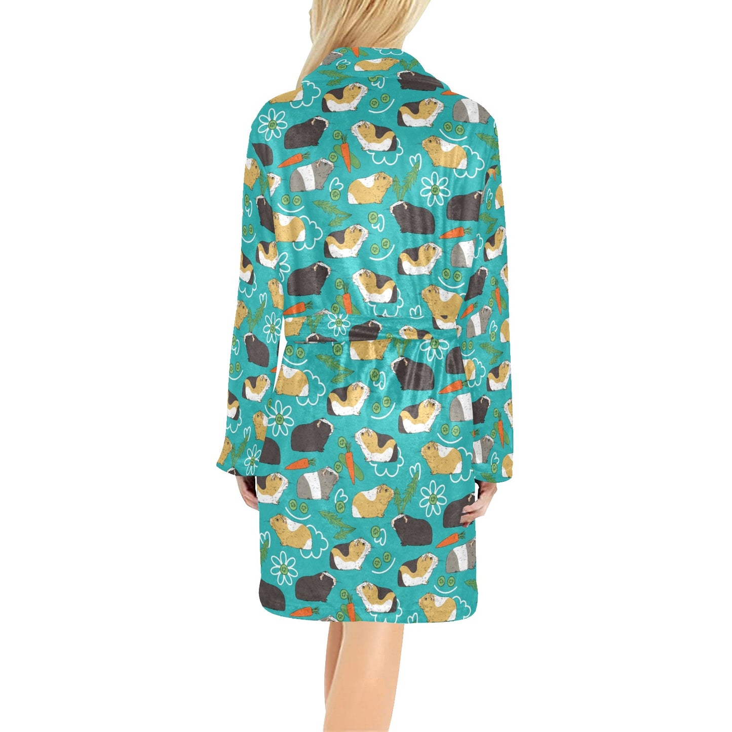 Guinea Pig Print Design LKS402 Women's Fleece Robe