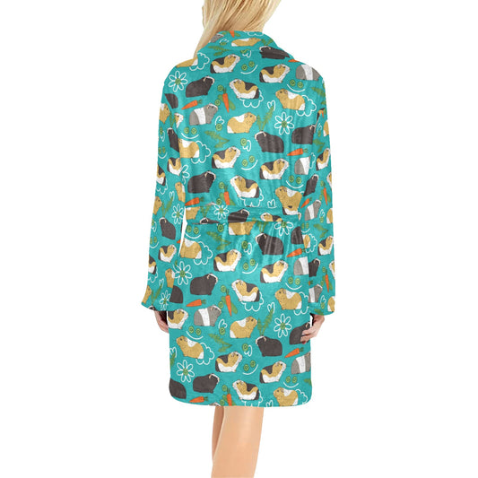 Guinea Pig Print Design LKS402 Women's Fleece Robe