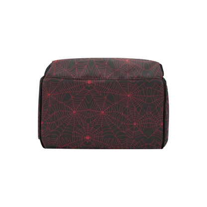 Spider Web Red Print Design LKS302 Diaper Bag Backpack