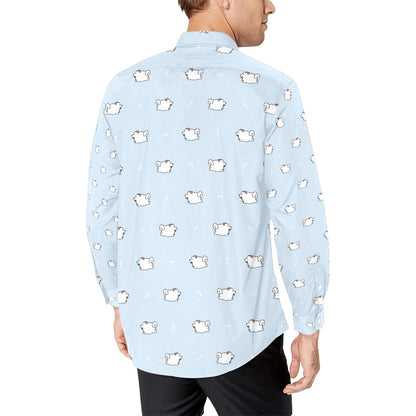 Samoyeds Print Design LKS302 Men's Long Sleeve Dress Shirt