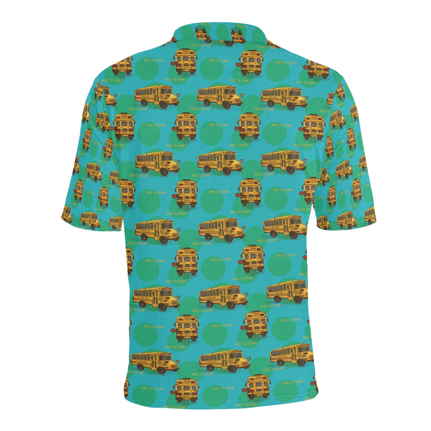 School Bus Print Design LKS308 Men Polo Shirt