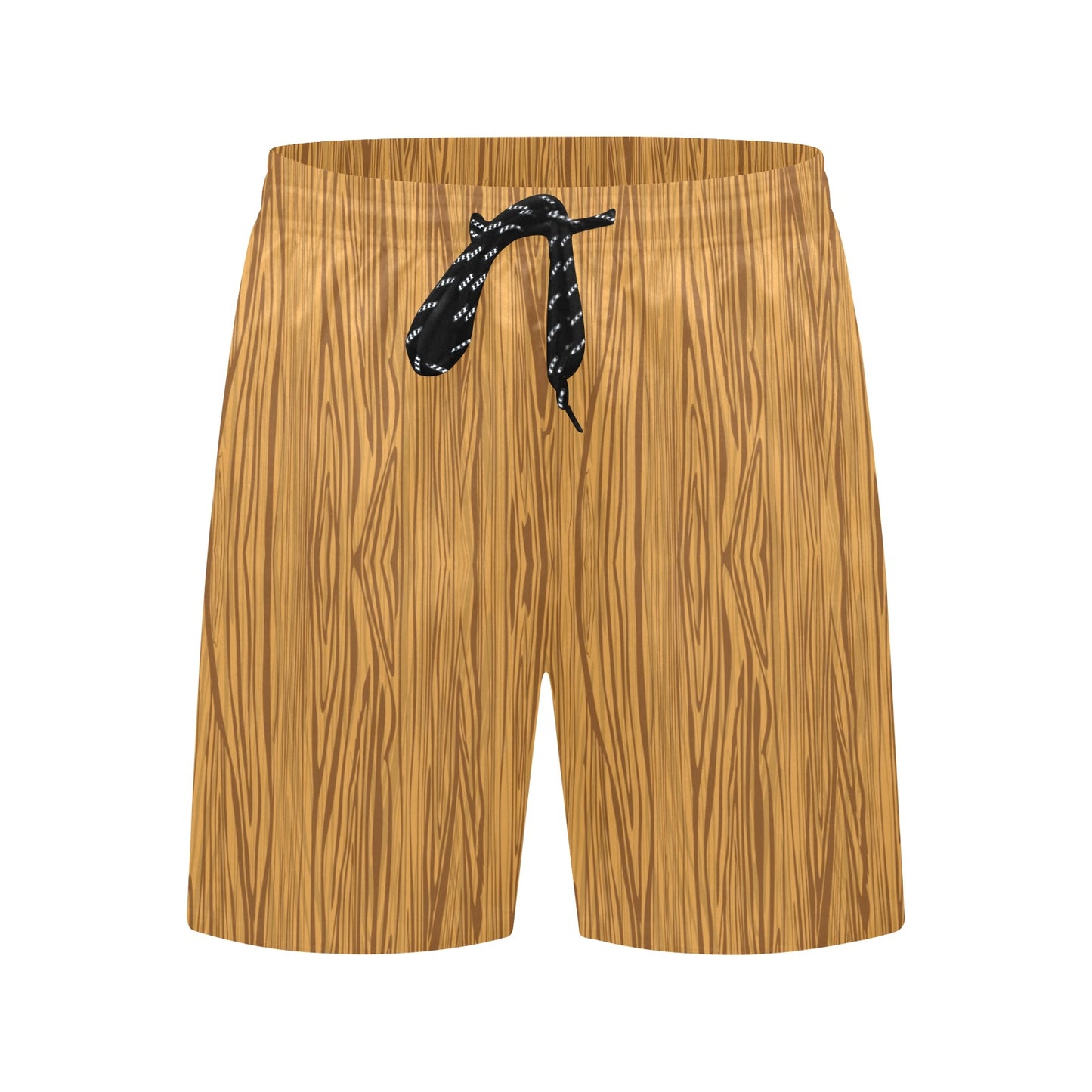 Wood Texture Print Design LKS301 Men's Swim Trunks Beach Shorts