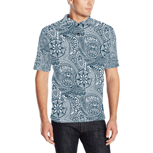 Samoan Pattern Print Design LKS306 Men Polo Shirt