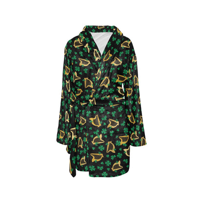 Harp Print Design LKS402 Women's Fleece Robe