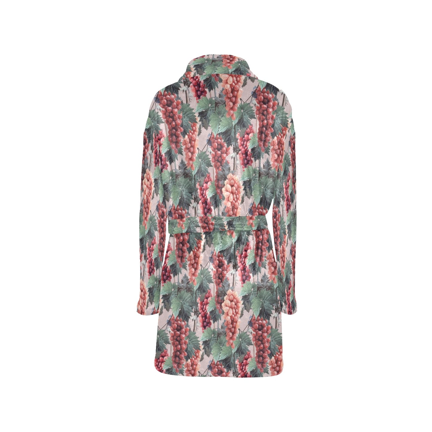 Grape Pattern Print Design GP01 Women's Fleece Robe