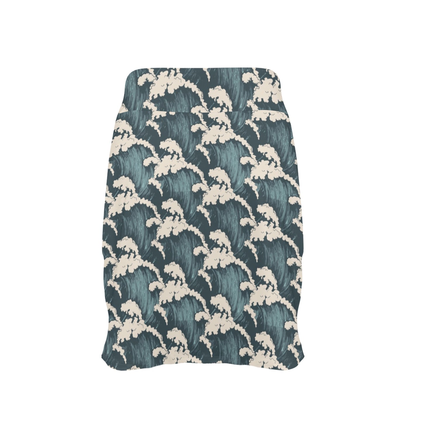 Wave Art Print 17" Golf & Pickleball Skort with Pockets