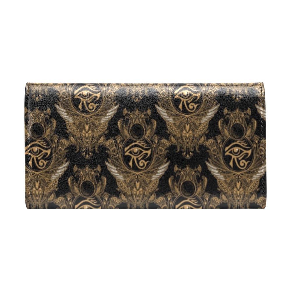 Eye of Horus Mandala Style Women's Trifold Wallet