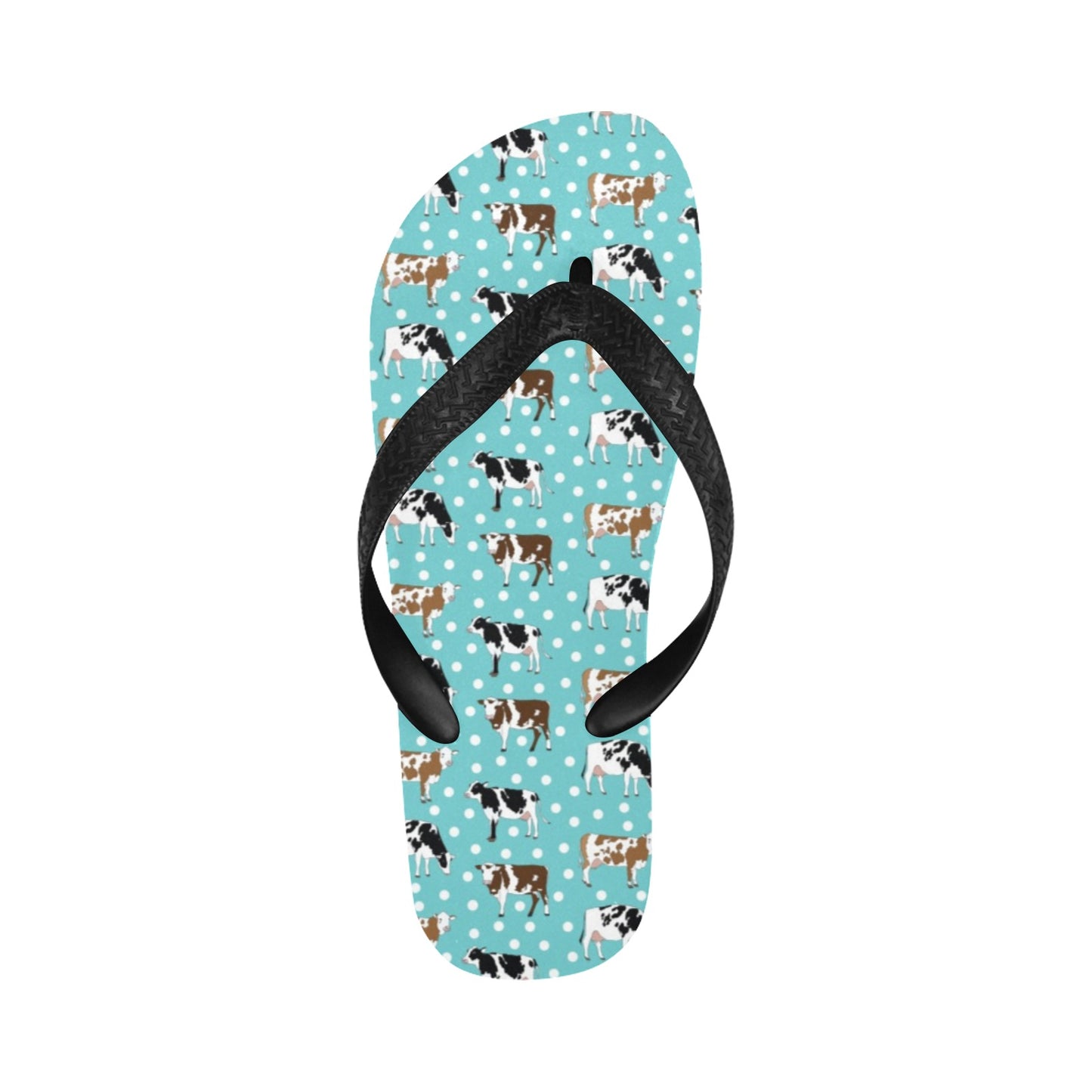 Cattle Print Design LKS405 Flip Flops