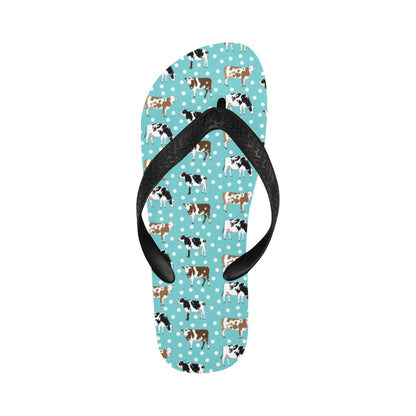 Cattle Print Design LKS405 Flip Flops