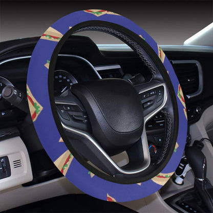 Sandwich Print Design LKS303 Steering Wheel Cover with Elastic Edge