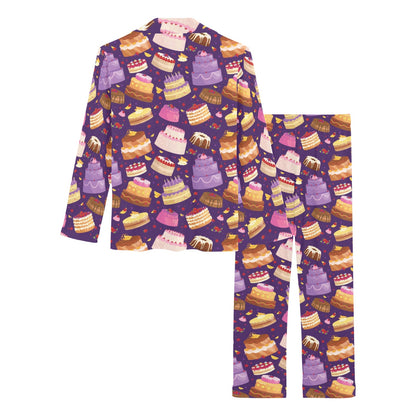 Cake Pattern Print Design 05 Women's Long Pajama Set