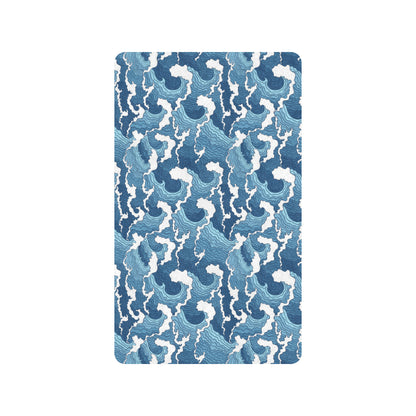 Wave Themed Pattern Print Rubber Doormat