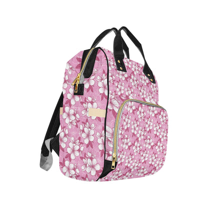 Cherry Blossom Pattern Print Design CB02 Diaper Bag Backpack