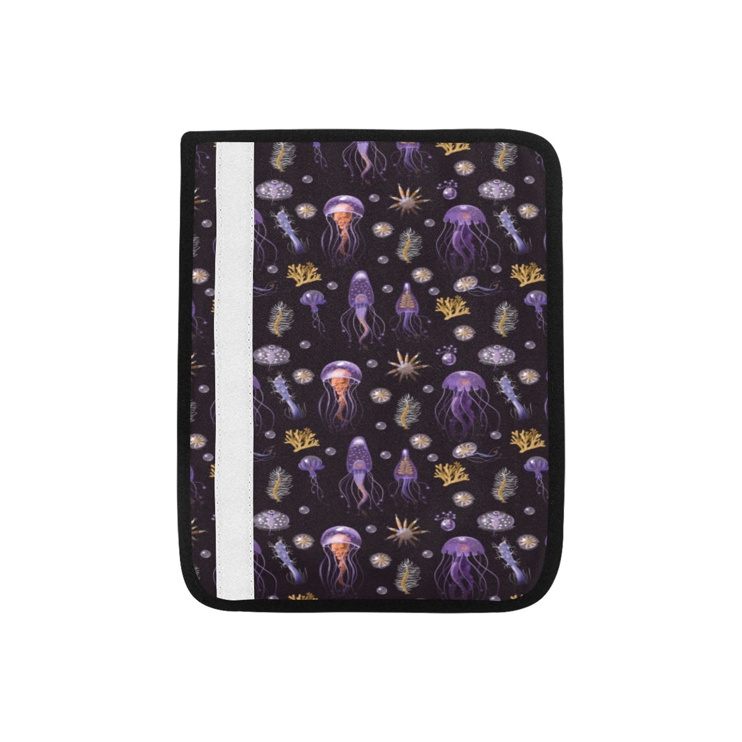 Seaweed With Jelly Fish Print Design LKS305 Car Seat Belt Cover