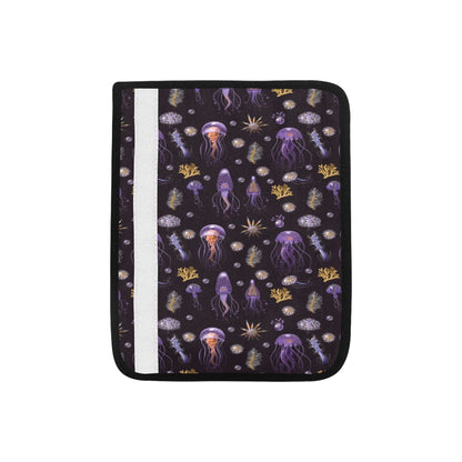 Seaweed With Jelly Fish Print Design LKS305 Car Seat Belt Cover