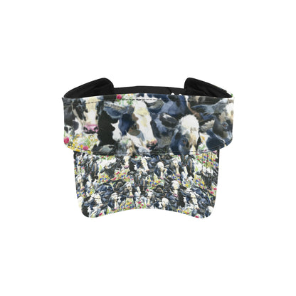 Cow Watercolor Print Pattern Unisex Sun Visor