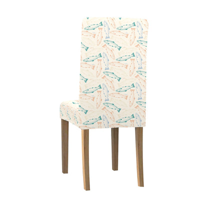 Salmon Fish Print Design LKS305 Dining Chair Slipcover