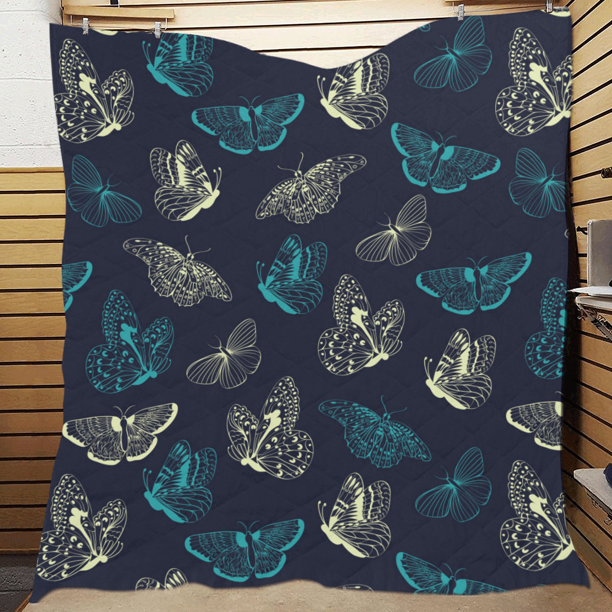 Monarch Butterfly Pattern Print Design 01 Premium Quilt