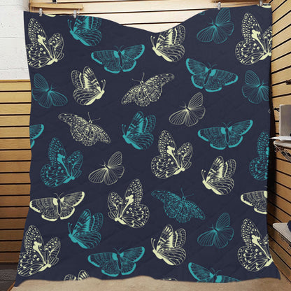Monarch Butterfly Pattern Print Design 01 Premium Quilt