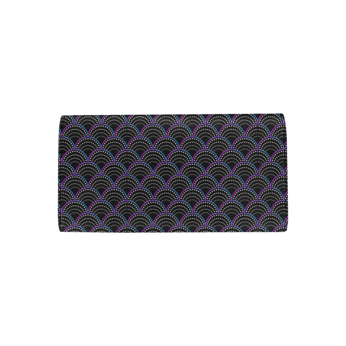 Mermaid Pattern Print Design 09 Women's Trifold Wallet