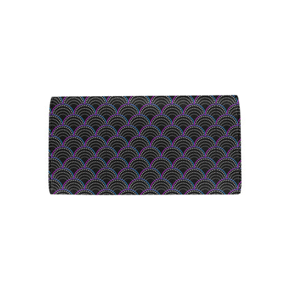 Mermaid Pattern Print Design 09 Women's Trifold Wallet
