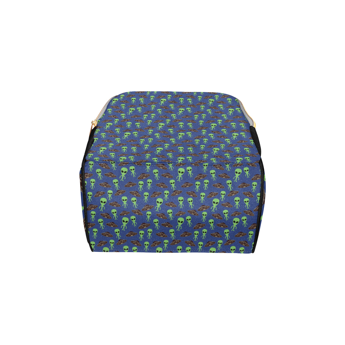 Alien Green UFO Pattern Diaper Bag Backpack