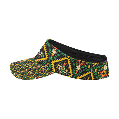 Kente Green Design African Print Unisex Sun Visor